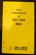 Jones & Lamson FC-14 Comparator Parts \ Service Manual