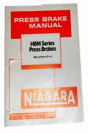 Niagara HBM Series Press Brake Operators/Parts Manual