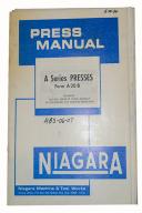 Niagara Series A & H Press Operators and Parts Manual