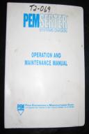 Pemserter Series 4J Press Operation Maintenance Manual