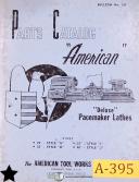 American Tool Works-American 25\" G, 32\" H I and 40\" J, Pacemaker Lathes Parts Manual 1957-25\"-25G-32\"-32\" H-32\" I-40\" J-G-H-01