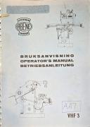 Abene-Abene VHF-3 Milling Machine Operation Manual-VHF-3-01