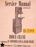 Boice Crane-Boice Crane 2300, 2301 2304 2310, Band Saw, Servie and Parts Manual-2300-2301-2304-2310-01