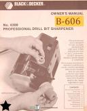 Black & Decker 4300, Drill Bit Sharpener, Owner's Manual 1985