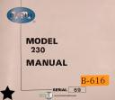 Bachi-Bachi Model 230, Coil Winding Machine, Parts Assemblies and Electrical Manual-230-04