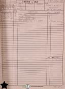 Bachi-Bachi 230, Coil Winding Machine, Parts Assemblies & Electrical Manual Serial 69-230-03