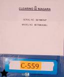 Clearing-Niagara-Clearing Niagara 60 Ton, OBI Press Operations Wiring and Parts Manual 1984-60 Ton-01