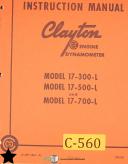 Clayton-Clayton 17-300-L, 17-500-L and 17-700-L, Engine Dynamometers Operations Manual-17-300-L-17-500-L-17-700-L-01