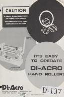 DI-ACRO 25 & 35 Ton Press Brake Instruction.& Parts Manual 