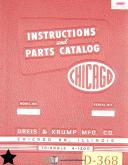 Chicago-Dreis & Krump-Chicago Dreis & Krump 69 PB, Press Brake instructions and Parts Manual 1964-69-05
