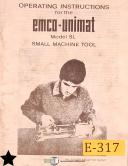 Emco-Unimat-Emco Unimat Model SL, SMall Machine Tool Operations and Parts Manual-SL-01