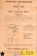 Sears Elgin Outdoor Motor 571.58401, Operations and Parts Manual 1952