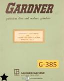 Gardner-Gardner 1015, Surface Grinder Operations Wiring and assemblies Manual-1015-01