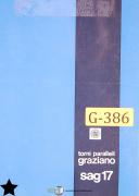 Lathe Instruct for Installation Use & Maintenance Manual 1963 Graziano SAG 180