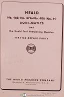 Heald Style 46B Setup Operations & Maintenance Manual Borematic Boring Machine 