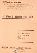 Operations and Parts Lists Manual Year 1966 Milling Machine Details about   Hitachi Seiki 2ML 