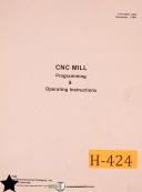 Hurco-Hurco CNC Mill Programming and Operating Instructions Manual 1980-CNC-01