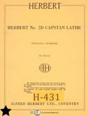 Herbert-Herbert 2D Capstan Lathe, Operations Instalaltion and Maintenance Manual-2D-Capstan-01