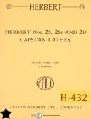 Herbert-Herbert 2S, 2SS and 2D, Capstan Lathes, Spare Parts LIst Manual-2D-2S-2SS-Capstan-01
