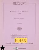 Herbert-Herbert No. 3, Capstan Lathe, Operations Installation and Maintenance Manual-3-No. 3-01