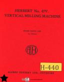 Herbert-Herbert No. 47V, Vertical Milling Spare Parts Manual 1956-47-47V-01