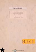 Hunter Press 10-18.5 - 3636 - ECIM - 6, Press Operations and Parts Manual 1980