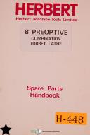 Herbert-Herbert 8 Preoptive Combination Turret Lathe, Spare Parts Manual-8-Preoptive-01