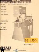 HMI Hydraulic Machines-HMI 30 Ton and 50 Ton PResses, 19\" Bar Shear Operation Wiring Service Manual-30 Ton-50-01