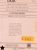Ingersoll Rand 15T2 15T3, Type 30 Compressor Operations and Parts Manual 1954
