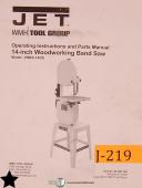 Jet-WMH-Jet WMH 14\" JWBS-140S, Woodworking Band Saw, Operations and Parts Manual 2006-14\"-JWBS-140S-01