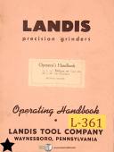 Landis-Landis 10\" CH & 14\" LCH, Grinding Operations and Maintenance Manual 1959-10\"-14\"-CH-LCH-01