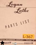 Logan-Logan 6560 6561 Lathe Parts Manual 1966-6510-6561-06
