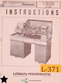 Logan-Powermatic-Logan 14\", Lathe Maintenance Instruction & Parts Manual-14\"-02