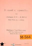 Michigan Tool-Michigan Tool No. 1124, Involute Checking Machines, Operations Manual Year (1935-No. 1124-01