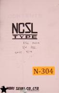 Mori Seiki-Mori Seiki DSL 1000, NCSL Parts LIst Manual Year (1978)-DSL-1000-01