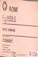 Romi EZ Path II, Bridgeport Lathe, Parts List Manual