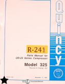 1989 Parts Manual Year Model 325 Compressor Quincy QR-25 Series 