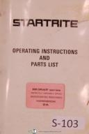 Startrite RF RWF Series, 2A Bandsaw, Operation & Parts Manual 1983