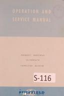 Thread Grinder Replacement Parts List Manual Sheffield Model 103A 