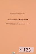 Schenck Balancing Machine Techniques II, Data 221/222, Instruction Manual