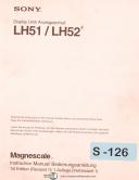 Sony LH51 LH52, Magnescale, Display Unit/Anzeigeinheit, Instruction Manual 1997