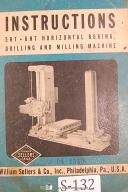 Sellers 5Ht & 6HT Horizontal Boring, Milling Machine Operators Manual Year 1936