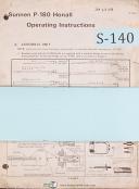 Sunnen P-180, Honall, Honing Tool, Operating instructions Manual
