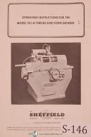 Sheffield Model 103-A Thread & Form Grinder Operators Instruction Manual