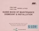 Shenyang CW61100B, CW61125B Series Lathes, Maintenance Dismount Parts Manual
