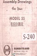 Sundstrand Model 55 Rigidmil, Milling Machine, Assembly Drawings Manual 1948