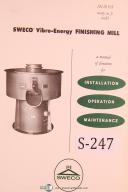 Sweco FM-20 HA, Vibro-Energy Finishing Mill Machine, Operations Manual 1968
