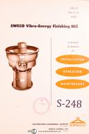 Sweco FM-3A, Vibro-Energy Finishing Mill Machine, Operations Manual (1965)