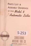 Sundstrand Model 8, Automatic Lathe, Parts List & Assembly Drawings Manual 1941