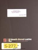 Southbend 17" and 20", Lathe Operations Maintenance and parts Manual